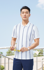 Áo polo nam thiết kế Luxury Stripe Tezo - 25APCS072