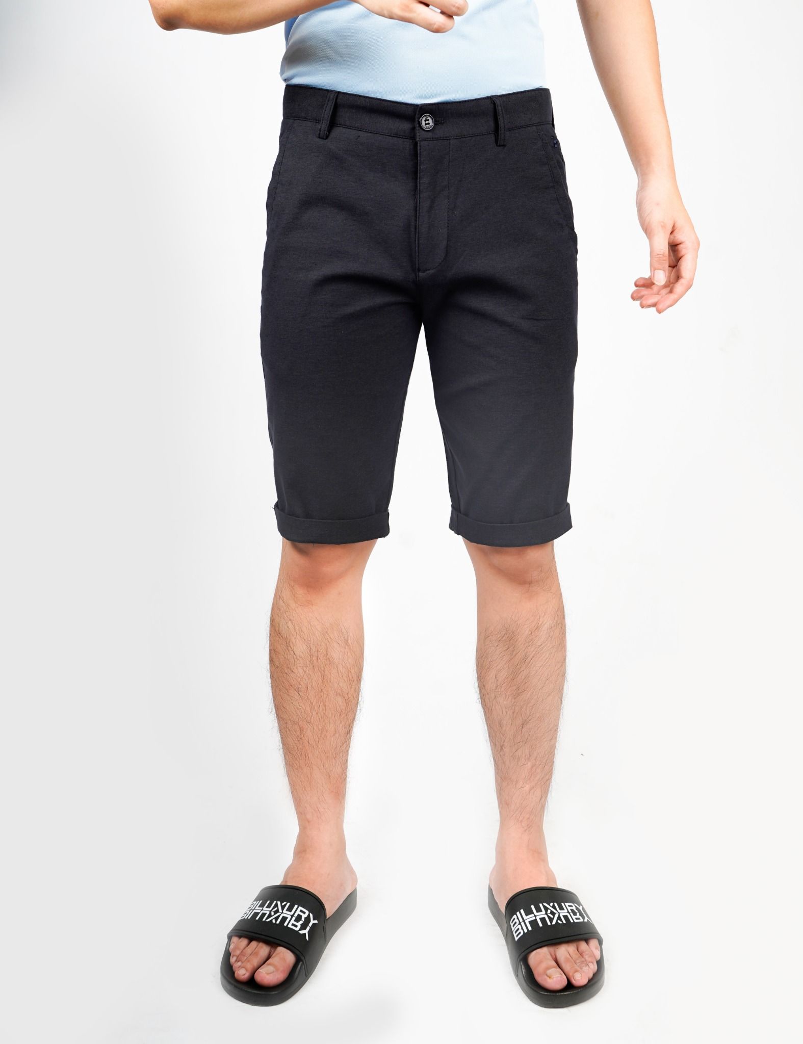 Quần ngố kaki, xanh đen - 2104QNKB02XDE