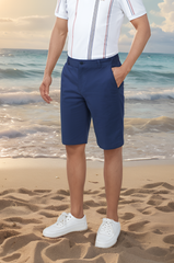 Quần short kaki nam cạp chun sườn Tezo - 25QNKB004