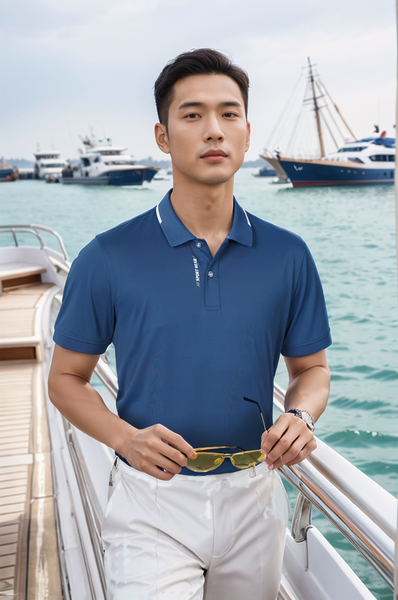 Áo polo nam thể thao in cạnh nẹp Tezo - 25APCT089