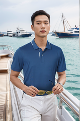 Áo polo nam thể thao in cạnh nẹp Tezo - 25APCT089