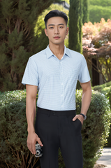 Áo sơ mi nam cộc tay kẻ caro, Regularfit Tezo - 25SMCC026