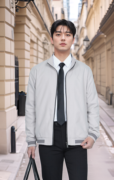 Áo Jacket kaki nam cổ 5 phân lót lông Tezo - 24AKK5029