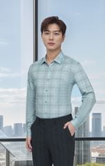 Áo sơ mi nam dài tay form Body kẻ caro Tezo - 24SMDC031