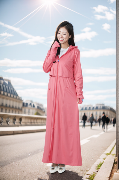 Áo chống nắng nữ dáng dài UV resistant Tezo - 25ACND010