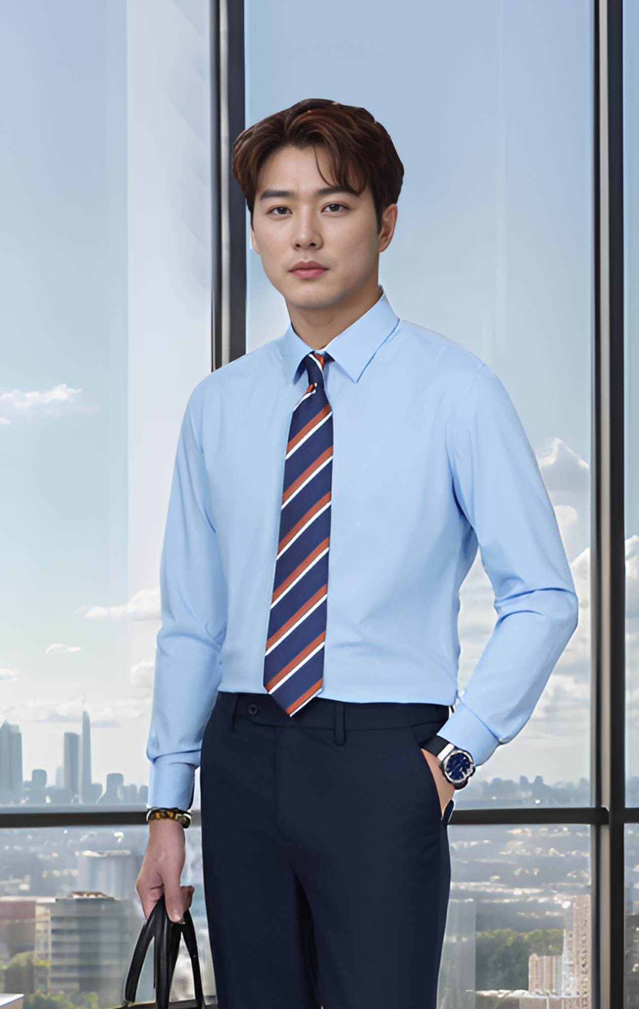 Áo sơ mi nam dài tay form body họa tiết Tezo - 24SMDH032