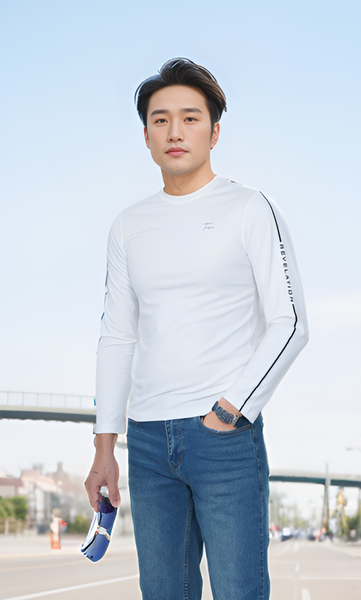 Áo thun nam cổ tròn thiết kế in tay Tezo - 24ATOT015