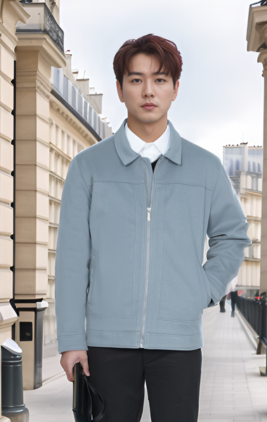 Áo khoác dạ nam cổ bẻ cao cấp Tezo - 24ADCT002