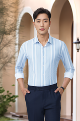 Áo sơ mi nam dài tay LineVibe, Slimfit Tezo - 25SMDS042