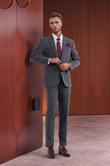 Bộ vest 1 cúc kẻ caro Tezo - B22AVBC027