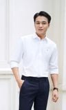 Áo sơ mi dài tay trơn thêu ngực Tezo - 22SMDT025