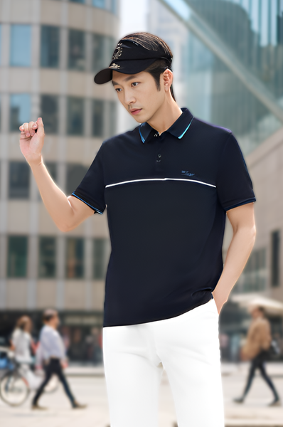 Áo polo nam thiết kế line ngực Rayon Tezo - 24APCT057