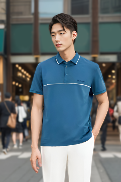 Áo polo nam thiết kế line ngực Rayon Tezo - 24APCT057