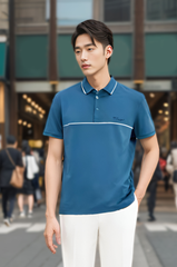 Áo polo nam thiết kế line ngực Rayon Tezo - 24APCT057