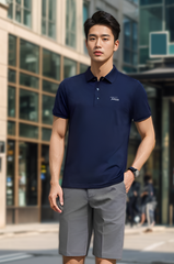 Áo polo nam thiết kế phối bo thêu ngực Tezo - 24APCT059