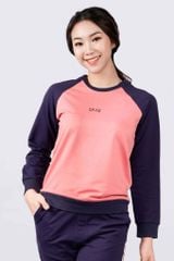 Áo nỉ nữ phối màu, tay Raglan TEZO - 2110ANOT04