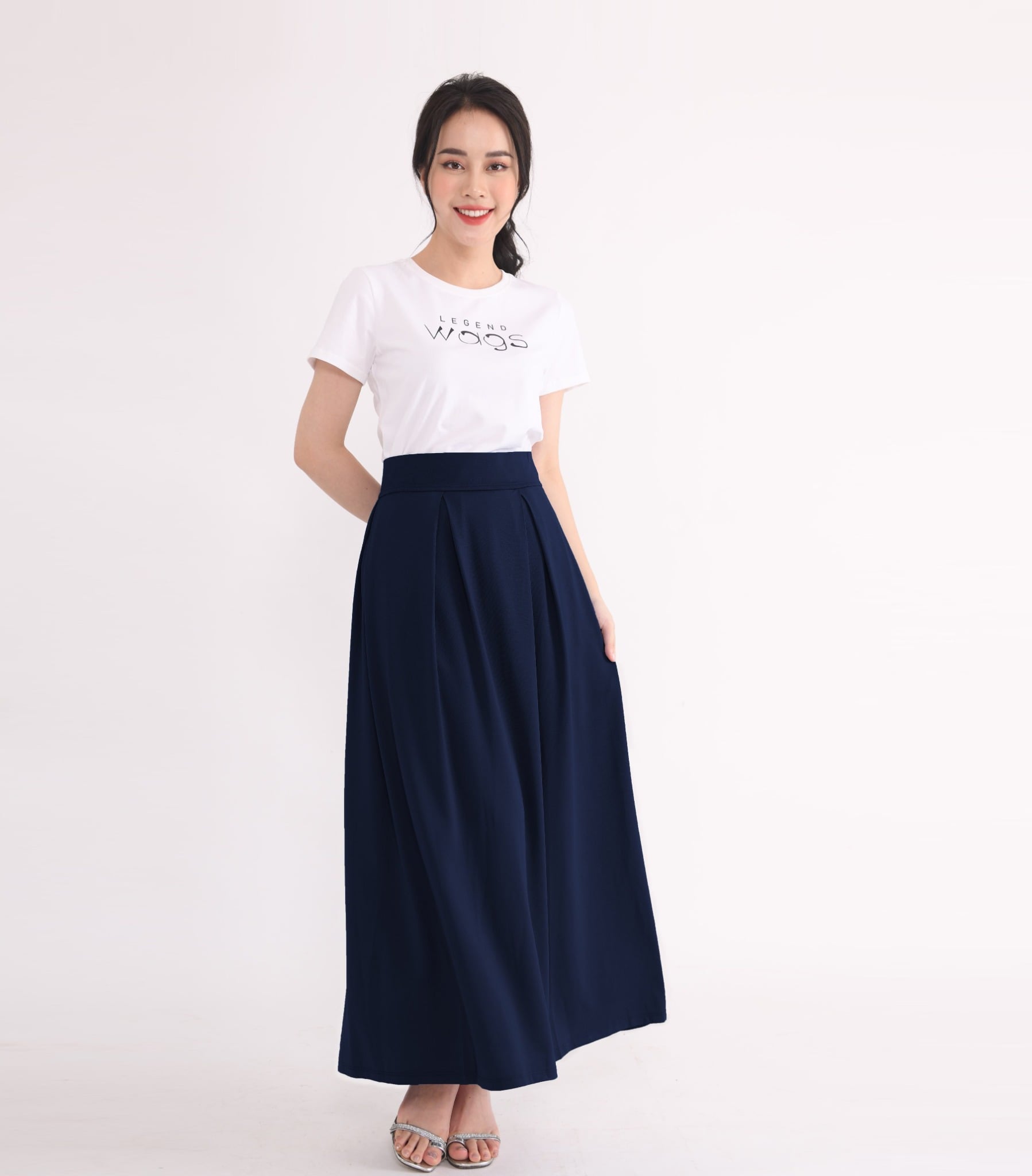 Chân váy chống nắng, tím than tối