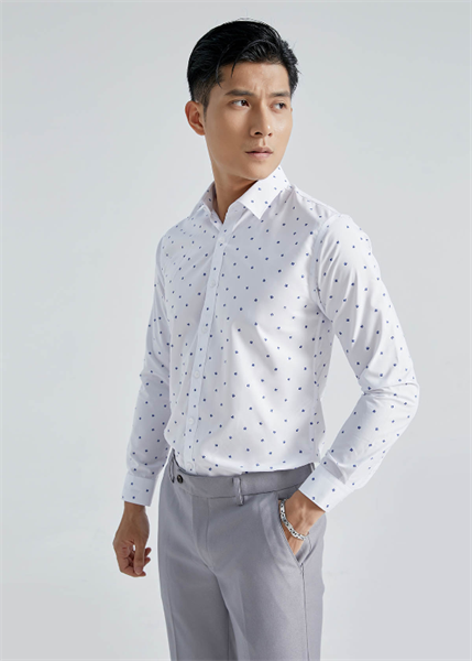 Áo sơ mi dài tay hoạ tiết SMDH041TRT