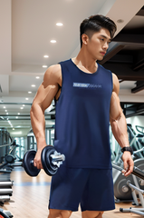 Áo ba lỗ nam thiết kế thể thao in ngực Tezo - 24ABLT008