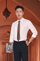 Áo sơ mi nam dài tay sợi visco form body họa tiết Tezo - 24SMDH023