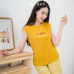 Bộ nữ thiết kế kẻ Tezo (áo sát nách - quần đùi) - B2202AOBK02