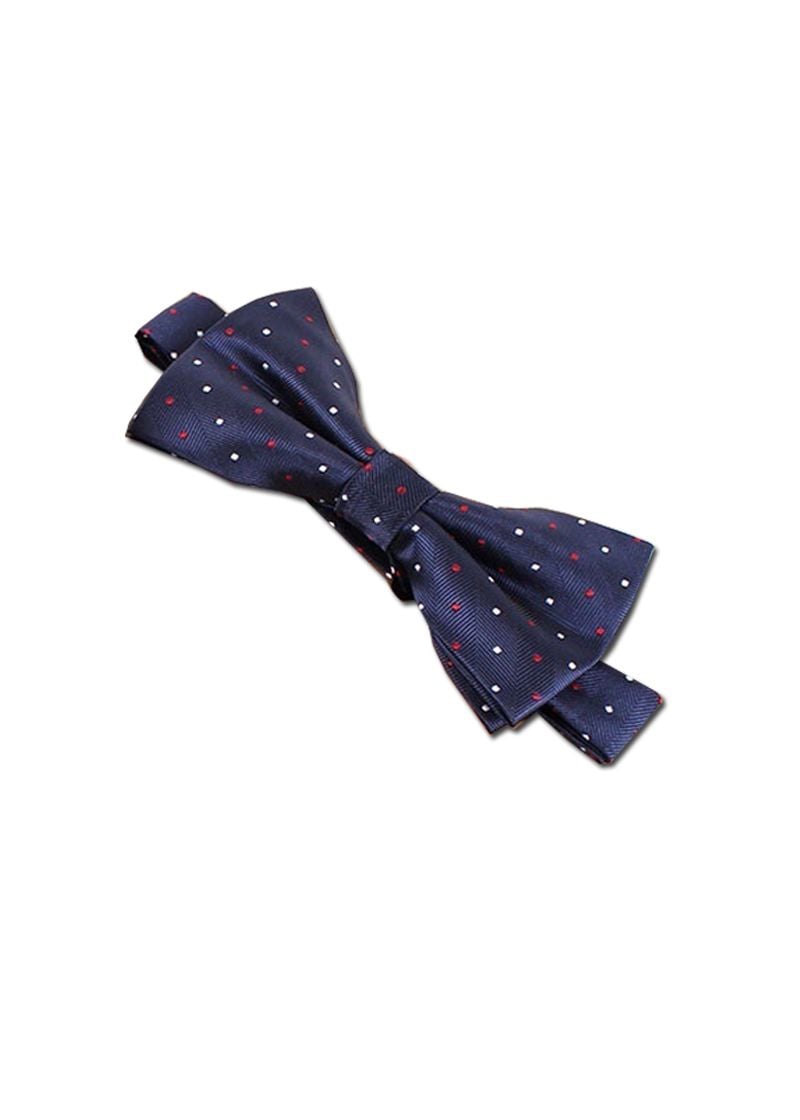 Nơ cổ họa tiết nền tím than tối