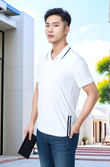 Áo polo nam thể thao in dọc sườn Tezo - 24APCT049