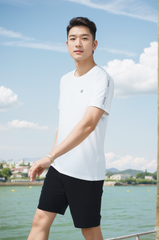 Bộ áo phông nam thể thao in tay Tezo 25APOH038 - Quần đùi gió nam thể thao Ultra Short Tezo 24QDGT008