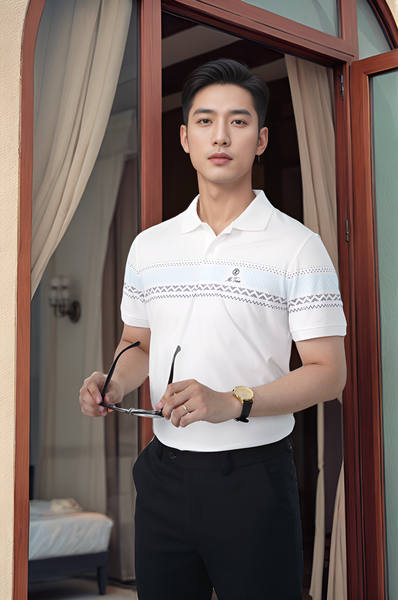 Áo polo nam thể thao in họa tiết StormFit Tezo - 25APCT093