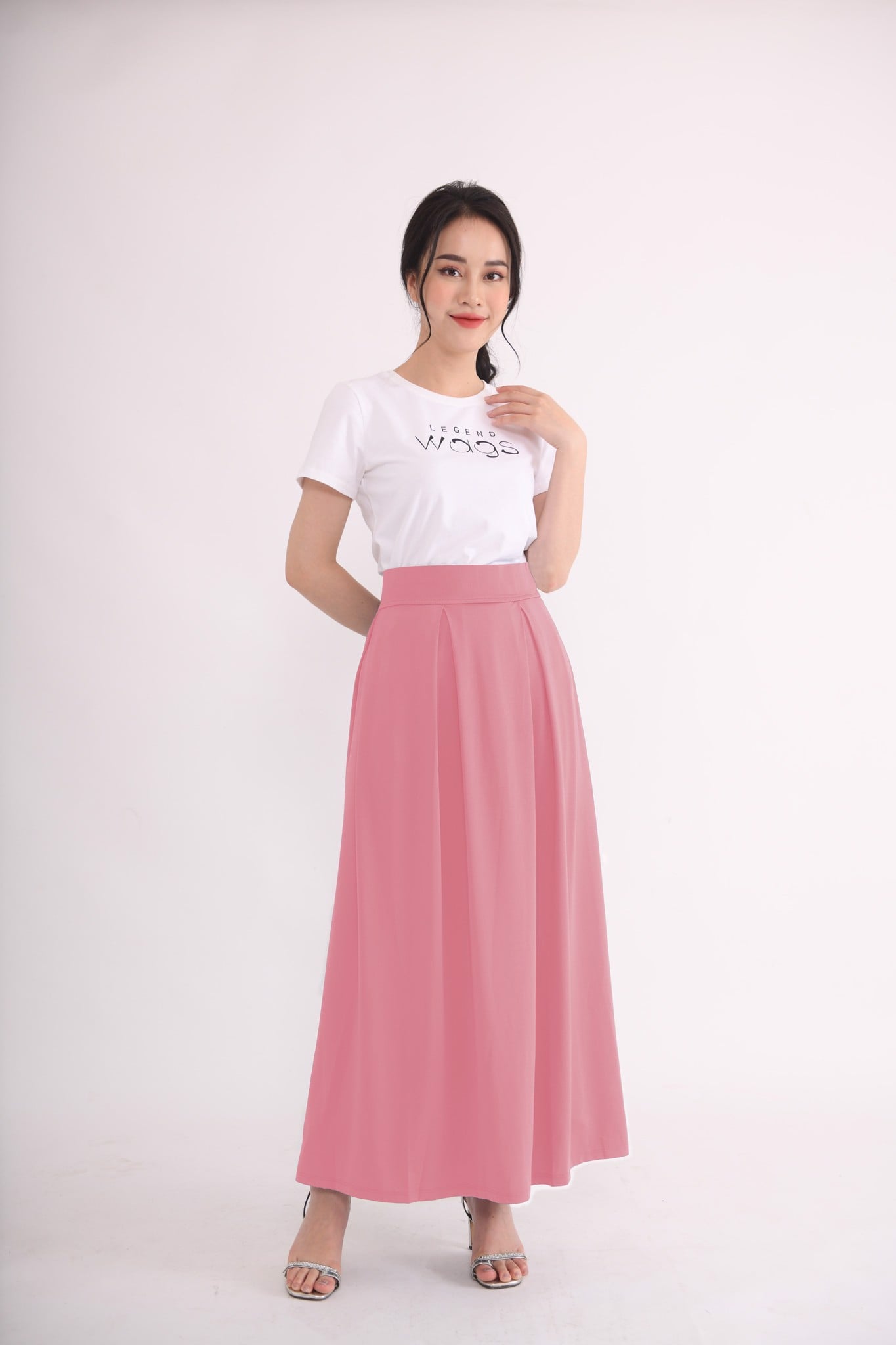 Chân váy chống nắng, hồng
