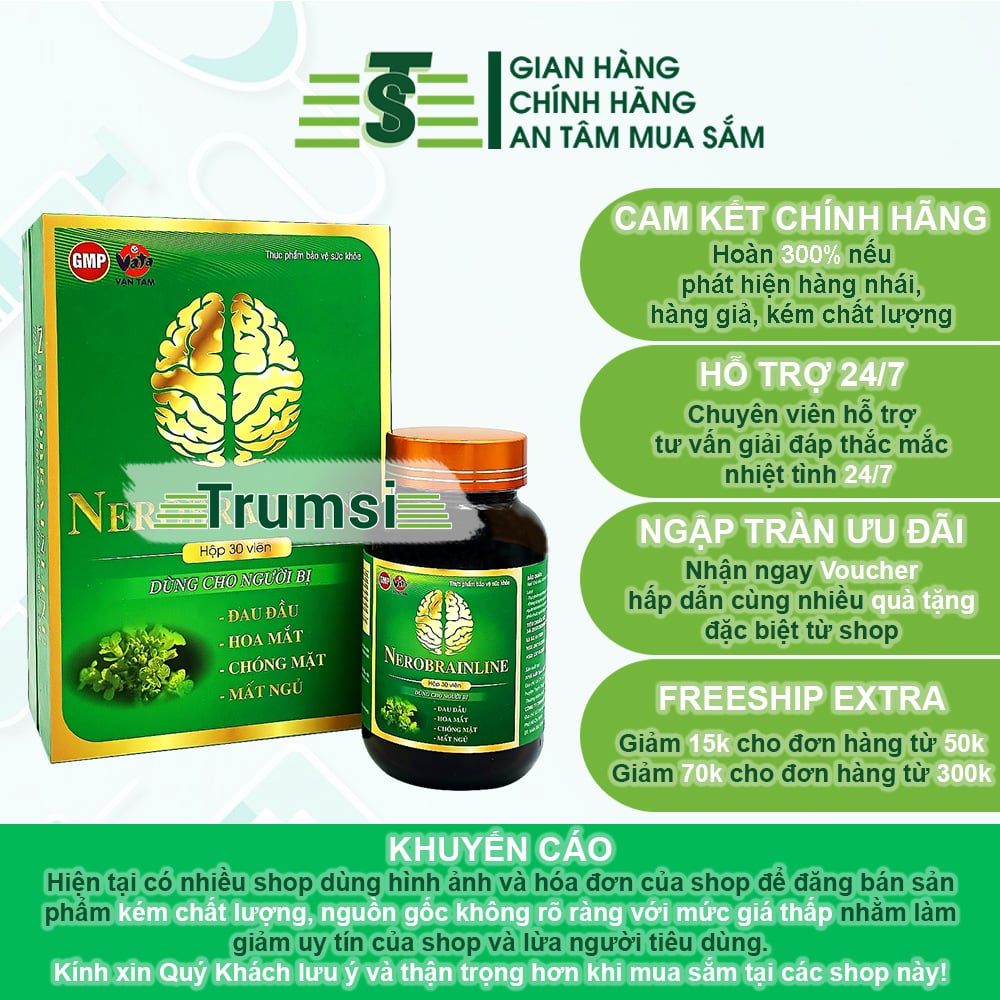 Viên Uống Nerobrainline Vạn Tam Giúp Hoạt Huyết Tăng Tuần Hoàn Bổ ...