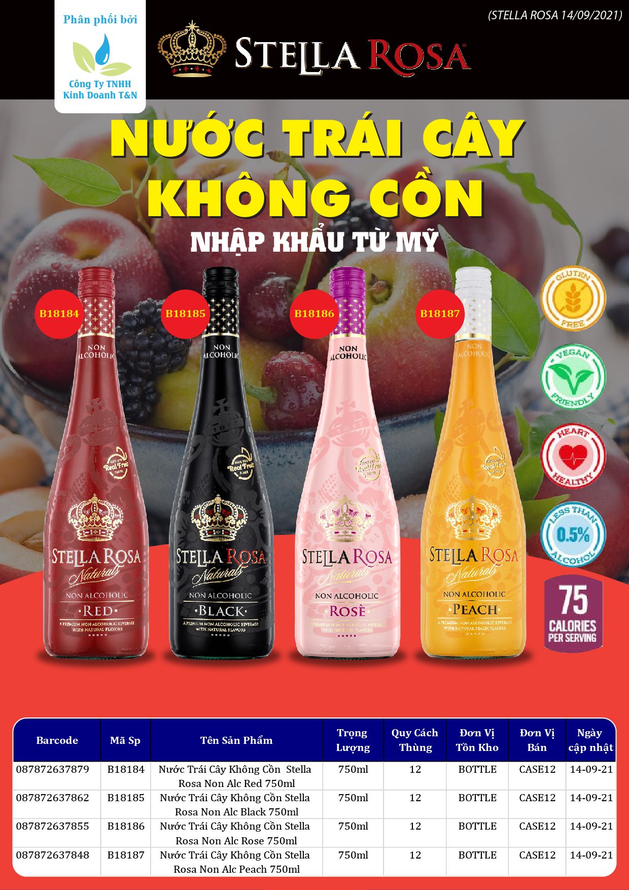 Nước Trái Cây Không Cồn Stella Rosa Vị Đào 750ml – CÔNG TY TNHH KINH ...