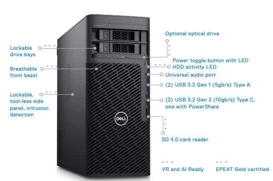 Máy tính trạm Workstation Dell Precision 5860 (Intel Xeon W3-2423 | 16 – Kết nối máy chủ