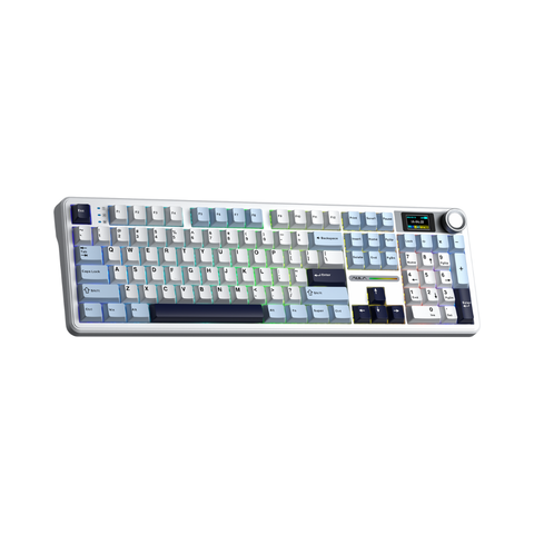Bàn phím cơ AULA F108 Pro Glacier Blue Reaper switch