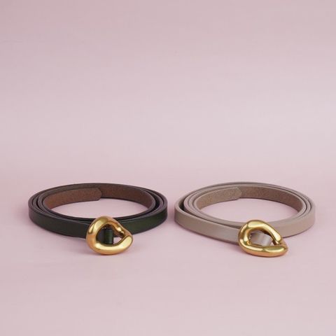 Thắt lưng nữ da thật bản 1cm