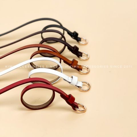 Thắt lưng nữ da thật mặt kim loại tròn
