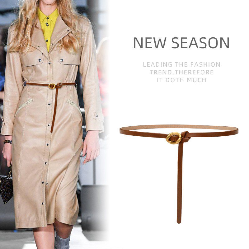 thắt lưng nữ da thật bản 1cm