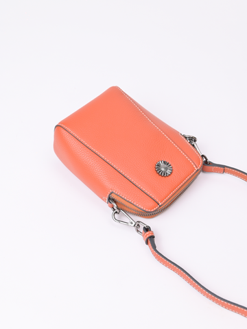 Túi đeo chéo da thật hoa daisy 8871