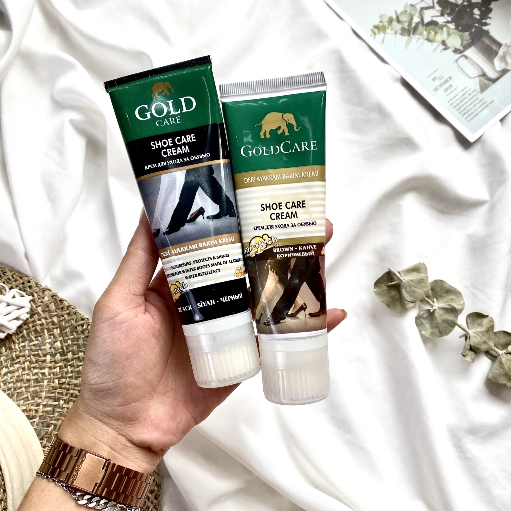 Hình ảnh Xi đánh giày cao cấp Goldcare dạng tuýp kem - Dùng được cho áo da, túi xách, sofa da Hình ảnh Xi đánh giày cao cấp Goldcare dạng tuýp kem - Dùng được cho áo da, túi xách, sofa da