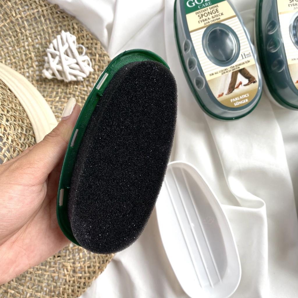 Hình ảnh Xi mút đánh giày dép da, túi xách, ghế da kèm dầu dự trữ Goldcare - xi đánh giày nhập khẩu từ Thổ Nhĩ Kì Hình ảnh Xi mút đánh giày dép da, túi xách, ghế da kèm dầu dự trữ Goldcare - xi đánh giày nhập khẩu từ Thổ Nhĩ Kì