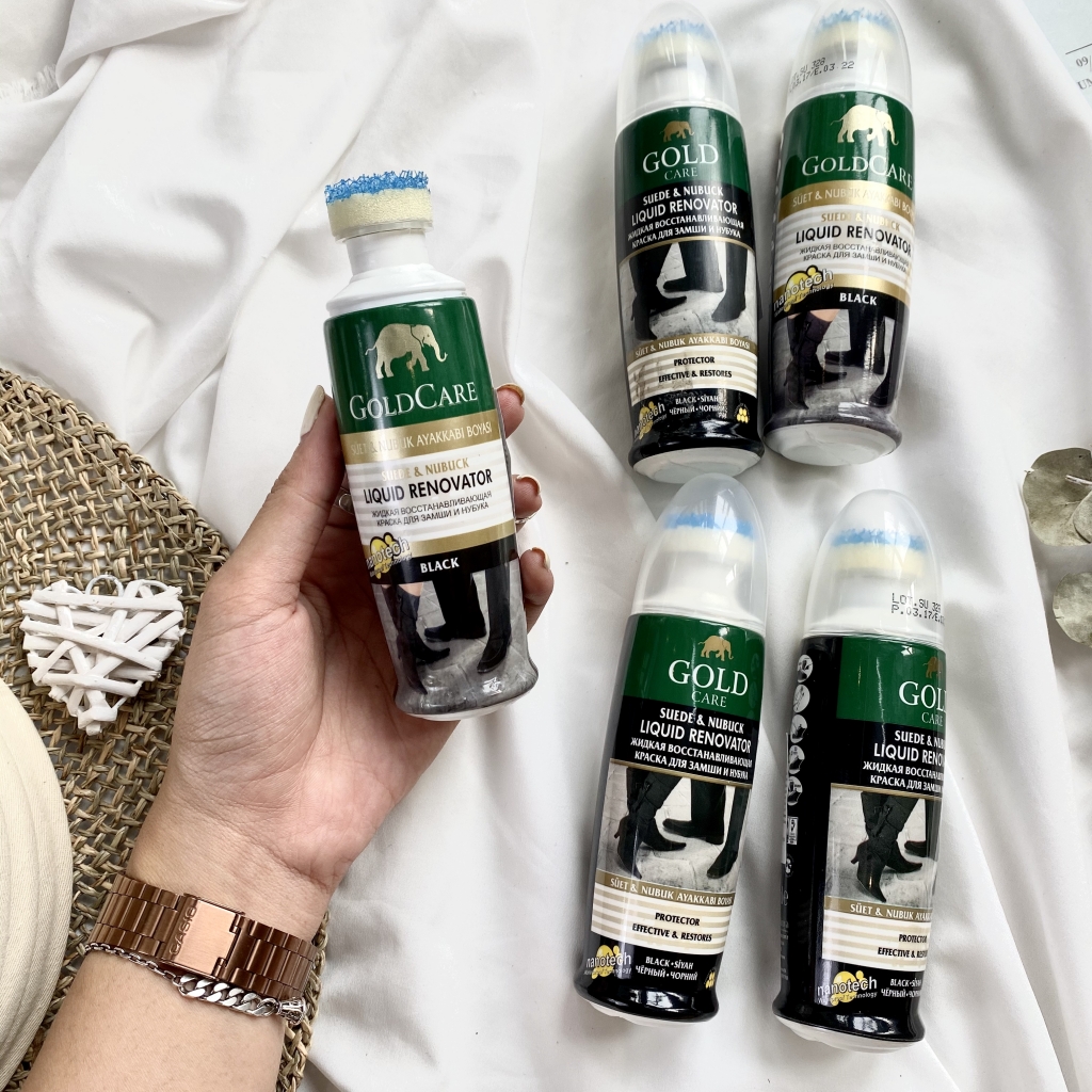 Hình ảnh Xi đánh giày dép dạng nước - Dùng cho cả túi xách da lộn cao cấp GoldCare - Hàng nhập khẩu Thổ Nhĩ Kì Hình ảnh Xi đánh giày dép dạng nước - Dùng cho cả túi xách da lộn cao cấp GoldCare - Hàng nhập khẩu Thổ Nhĩ Kì