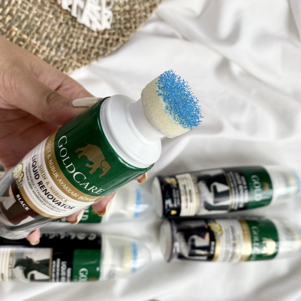 Hình ảnh Xi đánh giày dép dạng nước - Dùng cho cả túi xách da lộn cao cấp GoldCare - Hàng nhập khẩu Thổ Nhĩ Kì Hình ảnh Xi đánh giày dép dạng nước - Dùng cho cả túi xách da lộn cao cấp GoldCare - Hàng nhập khẩu Thổ Nhĩ Kì