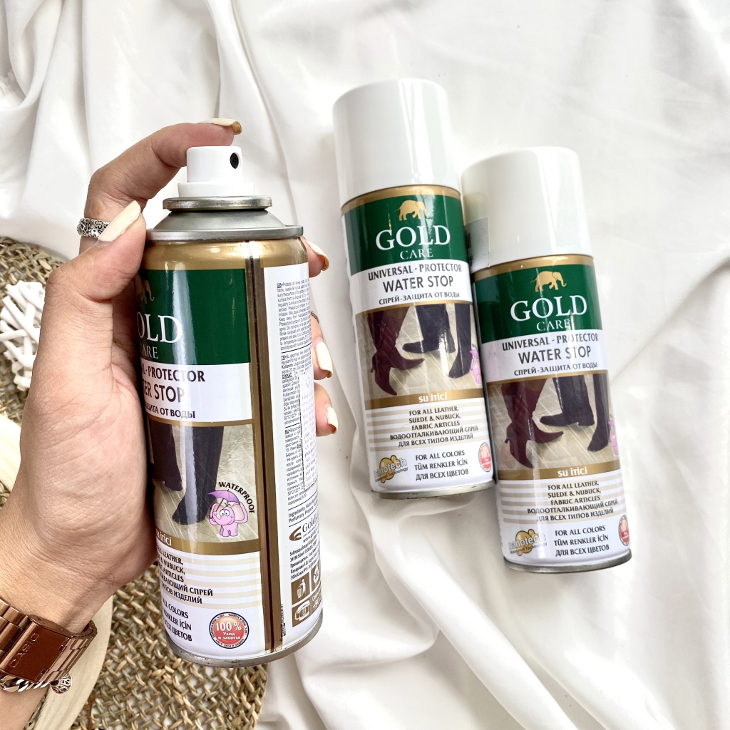 Hình ảnh Xịt chống thấm giày Goldcare - Bảo vệ giày khi tiếp xúc với nước-Hàng nhập khẩu từ Thổ Nhĩ Kì Hình ảnh Xịt chống thấm giày Goldcare - Bảo vệ giày khi tiếp xúc với nước-Hàng nhập khẩu từ Thổ Nhĩ Kì