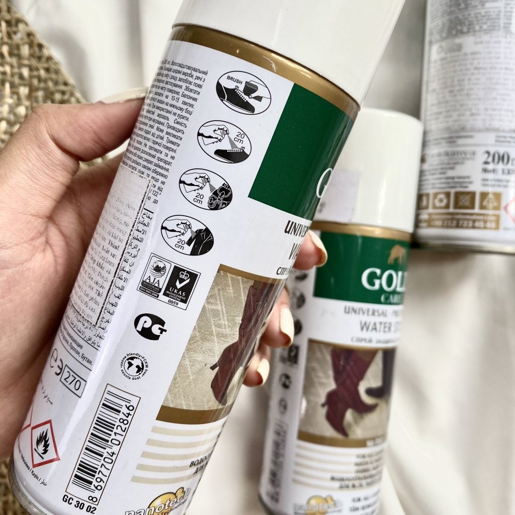 Hình ảnh Xịt chống thấm giày Goldcare - Bảo vệ giày khi tiếp xúc với nước-Hàng nhập khẩu từ Thổ Nhĩ Kì Hình ảnh Xịt chống thấm giày Goldcare - Bảo vệ giày khi tiếp xúc với nước-Hàng nhập khẩu từ Thổ Nhĩ Kì