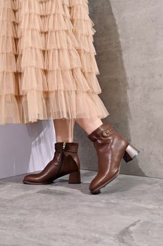 Boot da microfiber 5cm khóa cạnh chun cổ chân -  61516