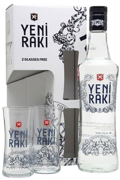 Rượu Yeni Raki cùng 2 cốc