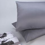  Vỏ Gối Nằm (x1) Gòn Bedding Lụa Tencel Satin 60s Plain Aesthetic Màu Xám Đậm 