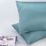  Vỏ Gối Nằm (x1) Gòn Bedding Lụa Tencel Satin 60s Plain Aesthetic Màu Xanh Lục Bảo 