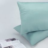  Vỏ Gối Nằm (x1) Gòn Bedding Lụa Tencel Satin 60s Plain Aesthetic Màu Xanh Xám 