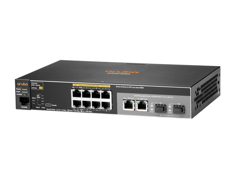 HPE Aruba 2530 8G PoE+ Switch - J9774A